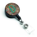 Carolines Treasures Letter D Retro Tribal Alphabet Initial Retractable Badge Reel CJ2013-DBR